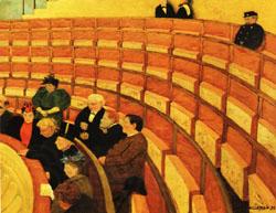 Felix Vallotton The Third Gallery at the Theatre du Chatelet Norge oil painting art
